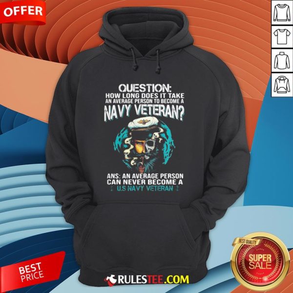Question How Long Does It Take An Average Person To Become A Navy Veteran Skull Hoodie - Design By Rulestee.com