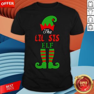 Cute The Lil Sis Elf Christmas Shirt