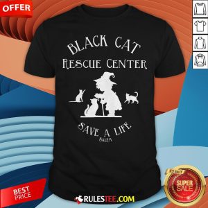 Black Cat Rescue Center Save A Life Salem Witch Halloween Shirt - Design By Rulestee.com