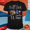 Official Just A Basic Witch Who Loves Wine Shirt