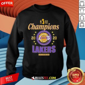 2020 Los Angeles Lakers National Basketball Association Champions Sweatshirt - Design By Rulestee.com