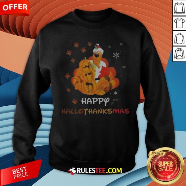 Scooby Doo Happy Hallothanksmas Christmas Halloween Sweatshirt - Design By Rulestee.com