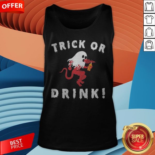 Grateful Ghost Trick Or Drink Halloween Tank Top