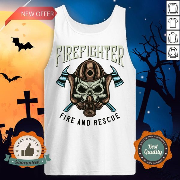 Halloween Firefighter Rescue Fire And Rescue Tank Top