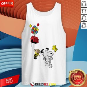 Snoopy And Charlie Brown Woodstock Balloon Tank Top - Design By Rulestee.com