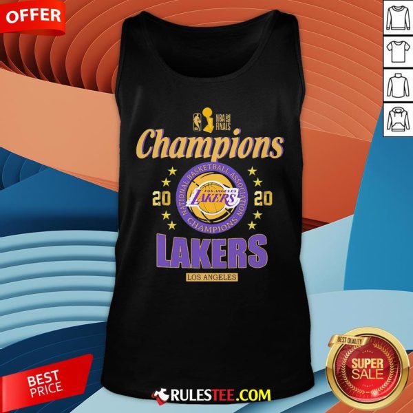 2020 Los Angeles Lakers National Basketball Association Champions Tank Top - Design By Rulestee.com