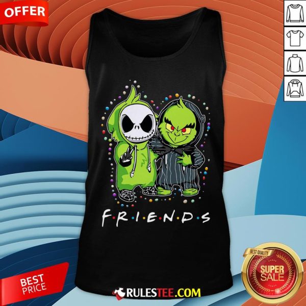 Baby Jack Skeleton And Baby Green Friends Light Christmas Tank Top - Design By Rulestee.com