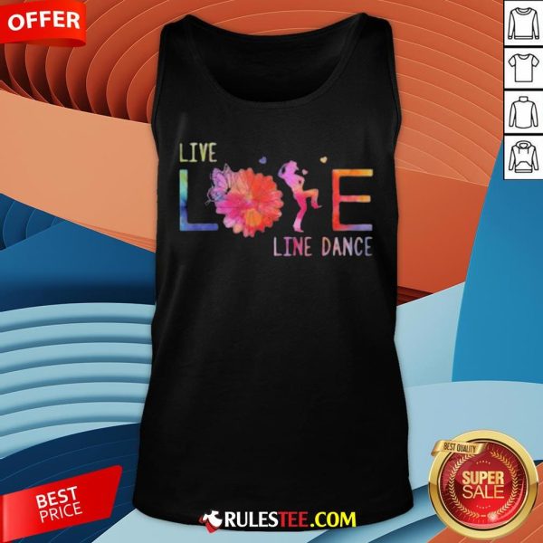 Colorful Live Life Line Dance 2020 Tank Top - Design By Rulestee.com