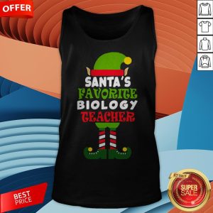 Santas Favorite Biology Teacher Elf Christmas Tank Top
