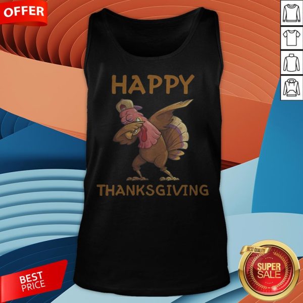 Funny Turkey Happy Thanksgiving Day Tank Top