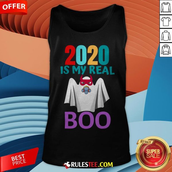 Colorful 2020 Is My Real Boo Ghost Halloween Tank Top - Design By Rulestee.com