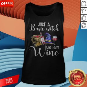 Official Just A Basic Witch Who Loves Wine Tank Top