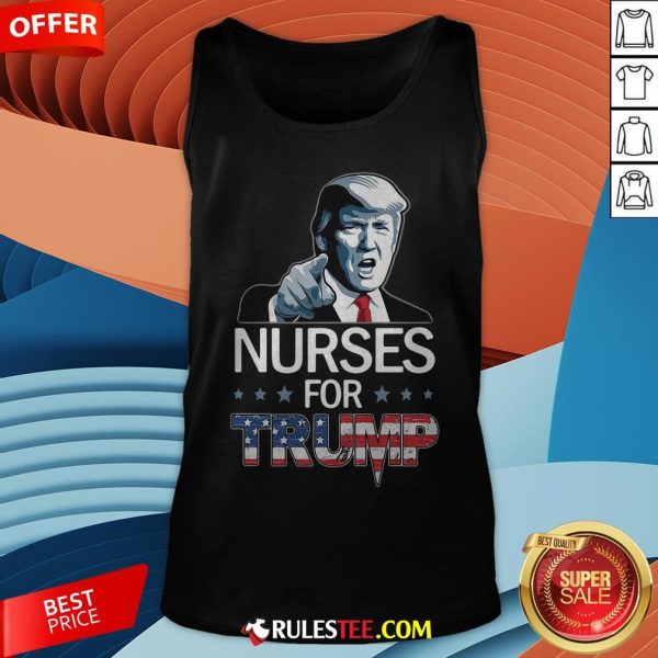 Funny Nurse For Trump American Flag Tank Top - Design By Rulestee.com