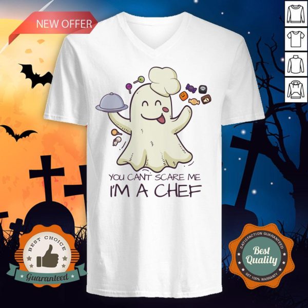 You Can't Scare Me I'm A Chef Boo Halloween V-neck