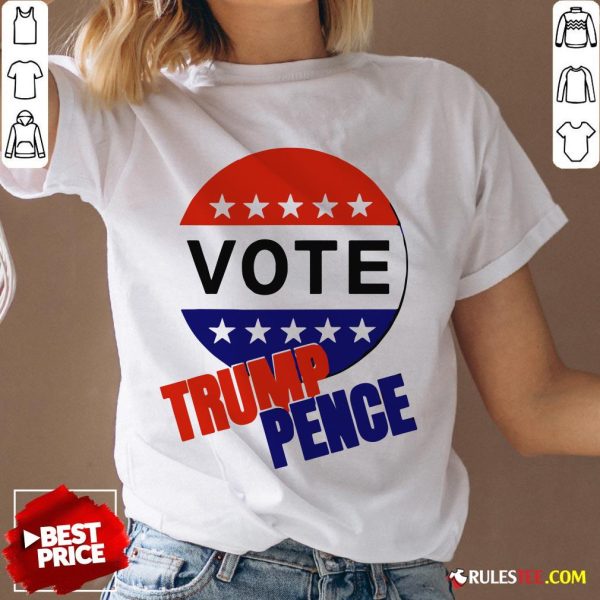 Nice Vote Trump-Pence American Flag V-neck - Design By Rulestee.com