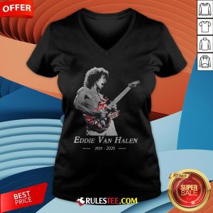 Premium Rip Eddie Van Halen 1955 2020 V-neck - Design By Rulestee.com