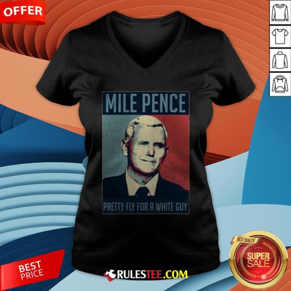 Official Mile Pence Pretty Fly For A White Guy V-neck - Design By Rulestee.com