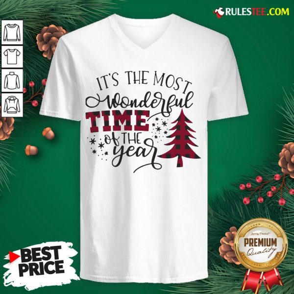 Awesome It’s The Most Wonderful Time Of The Year Christmas V-neck - Design By Rulestee.com