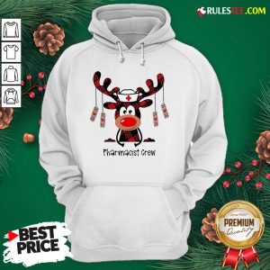 Awesome Plaid Reindeer Pharmacist Crew Christmas Hoodie - Design By Rulestee.com