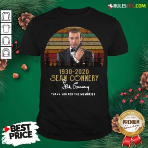 Awesome Sean Connery 1930 2020 Thank You For The Memories Signature Vintage Shirt - Design By Rulestee.com