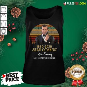 Awesome Sean Connery 1930 2020 Thank You For The Memories Signature Vintage Tank Top - Design By Rulestee.com