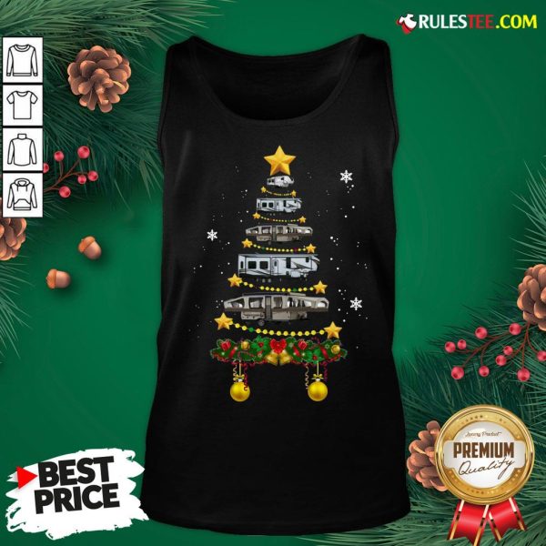 Funny Camping Car Christmas Tree Tank Top - Design By Rulestee.com
