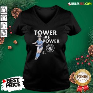 Funny Manchester City Sam Mewis Tower Of Power Signature V-neck - Design By Rulestee.com