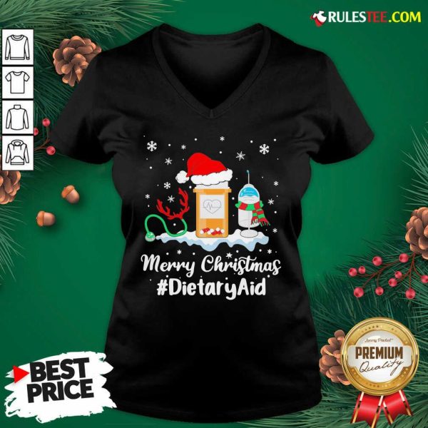 Nurse Santa Vaccine Merry Christmas #Dietary Aid V-neck - Design By Rulestee.com