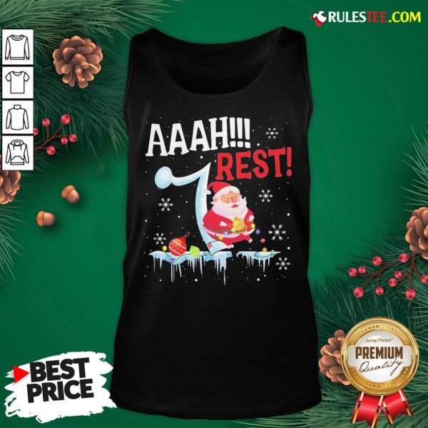 Good Santa Claus Aaah Rest Happy Light Christmas Tank Top - Design By Rulestee.com