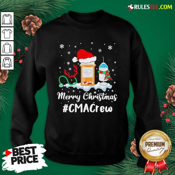 Nurse Santa Vaccine Merry Christmas #Cma Crew Sweatshirt - Design By Rulestee.com