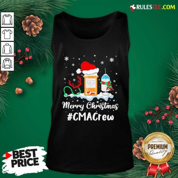 Nurse Santa Vaccine Merry Christmas #Cma Crew Tank Top - Design By Rulestee.com