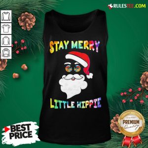 Nice Santa Claus Say Merry Little Hippie Christmas Tank Top - Design By Rulestee.com