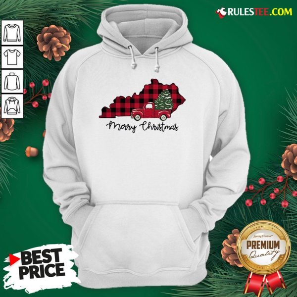 Official Kentucky Merry Christmas Tree Hoodie - Design By Rulestee.com