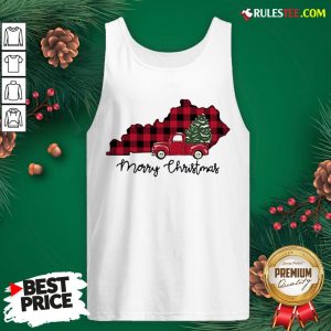 Official Kentucky Merry Christmas Tree Tank Top - Design By Rulestee.com