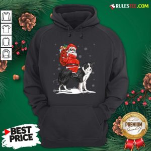 Official Santa Claus Riding Border Collie Christmas 2020 Hoodie - Design By Rulestee.com