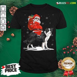 Official Santa Claus Riding Border Collie Christmas 2020 Shirt - Design By Rulestee.com