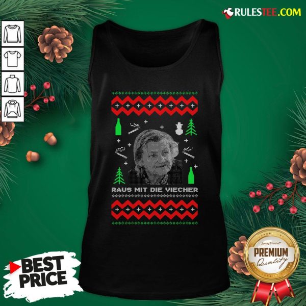 Official Ugly Christmas Familie Ritter Raus Mit Die Viecher Tank Top- Design By Rulestee.com