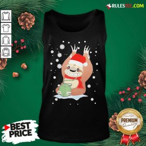 Perfect Christmas Mountain Sloth Knitting Cute Tank Top - Design By Rulestee.com