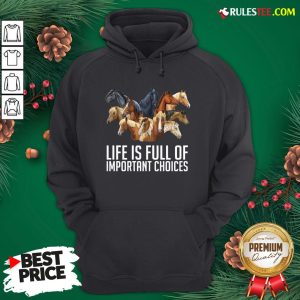 Premium Horse Life Is Full Of Important Choices Hoodie- Design By Rulestee.com