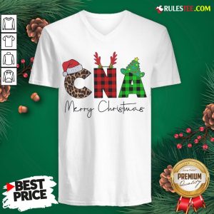 Premium Plaid CNA Merry Christmas 2020 V-neck - Design By Rulestee.com