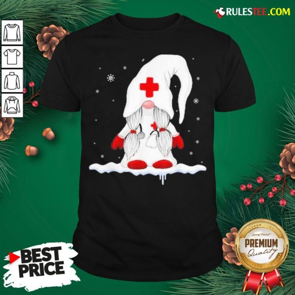Pretty Nurse Santa Claus Merry Christmas Snow Shirt- Design By Rulestee.com