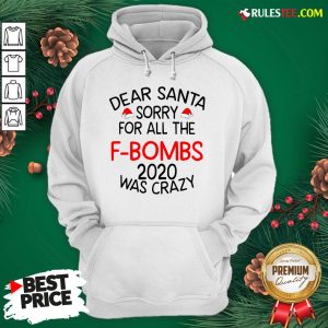 Top Dear Santa Sorry For All The F-bombs 2020 Was Crazy Hoodie - Design By Rulestee.com