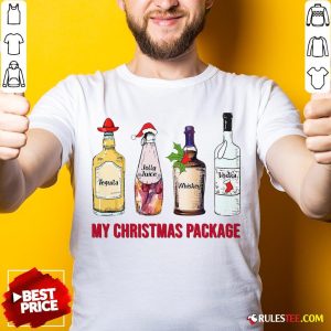 Top Santa Tequila Jolly Juice Whiskey Vodka My Christmas Package Shirt - Design By Rulestee.com