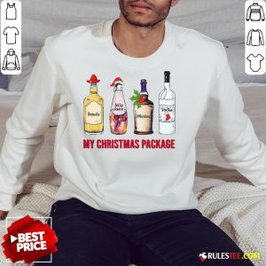 Top Santa Tequila Jolly Juice Whiskey Vodka My Christmas Package Sweatshirt - Design By Rulestee.com