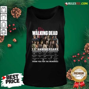 The Walking Dead 11th Anniversary 2010 2021 Thank You For The Memories Signatures Tank Top - Design By Rulestee.com