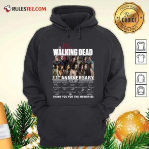 The Walking Dead 11th Anniversary 2010 2021 Thank You For The Memories Signatures Hoodie - Design By Rulestee.com