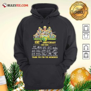 Green Bay Packersga 120th Anniversary 1919 2021 Thank You For The Memories Signatures Hoodie - Design By Rulestee.com