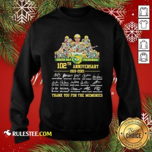 Green Bay Packersga 120th Anniversary 1919 2021 Thank You For The Memories Signatures Sweatshirt - Design By Rulestee.com