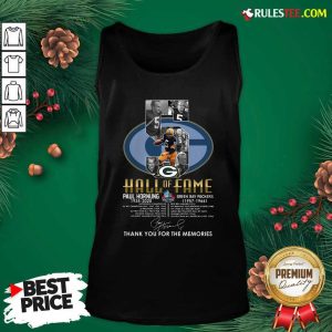 Green Bay Packers 5 Paul Hornung 1935 2020 Hall Of Fame Thank You For The Memories Signature Tank Top - Design By Rulestee.com