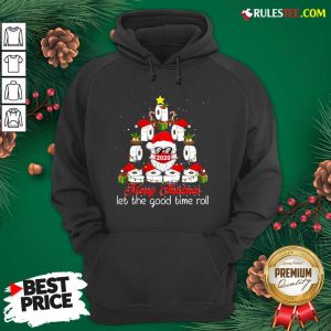 Merry Christmas Let The Good Time Roll Santa Face Mask 2020 Toilet Paper Xmas Tree Hoodie - Design By Rulestee.com